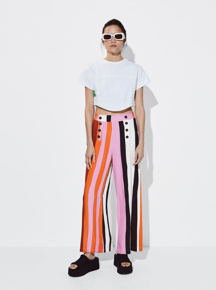 Parfois Pruhované Loose-Fitting Nohavice Damske Viacfarebný | Slovensko-XVQA30152