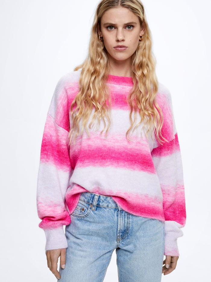 Parfois Round-Neck Knit Sweater Damske Ruzove | Slovensko-TVED86407