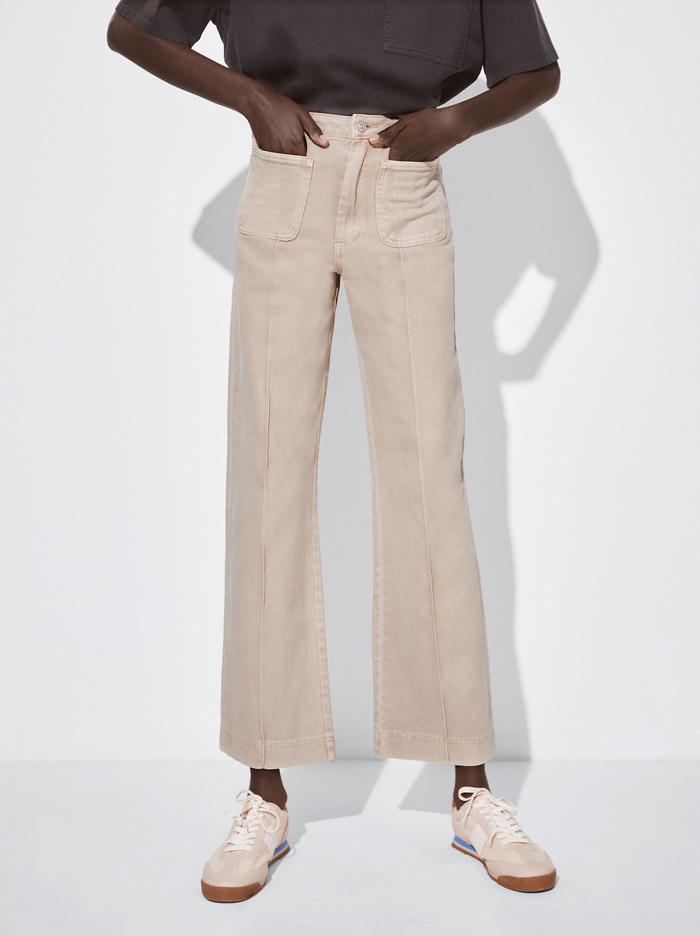 Parfois Rovno Fit With Pockets Džínsy Damske Béžové | Slovensko-WPJM64895