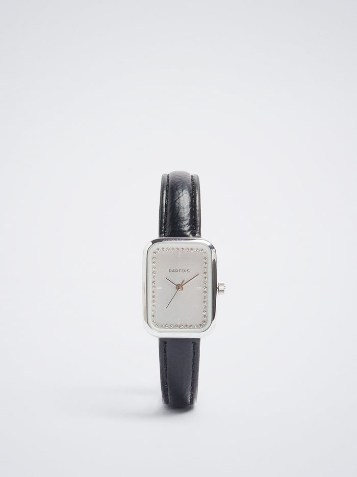 Parfois Square Case Hodinky Damske Čierne | Slovensko-JTSF39126