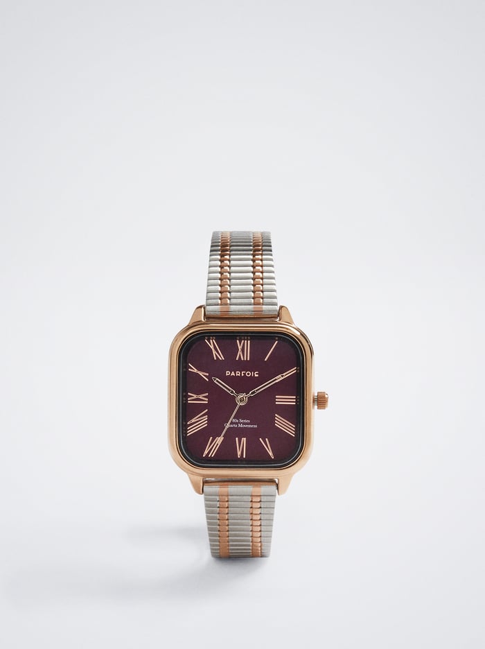 Parfois Square Case Stainless Steel Hodinky Damske Ruzove Zlate | Slovensko-SMVL29745