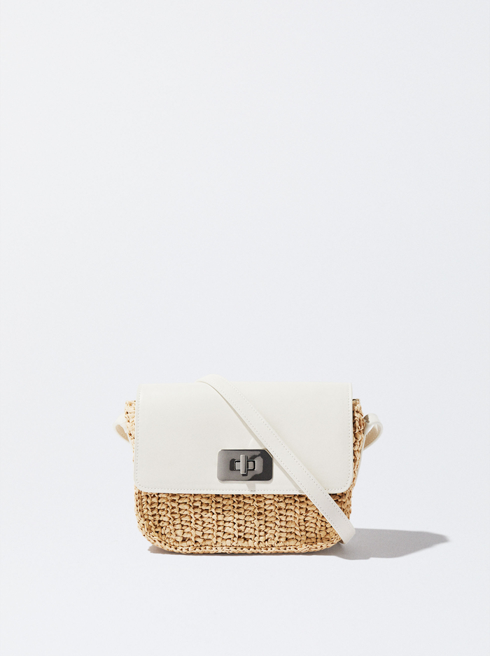 Parfois Straw Crossbody Kabelka Damske Biele | Slovensko-FQLU01859