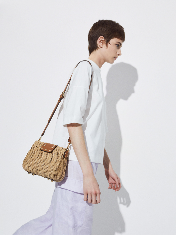 Parfois Straw Crossbody Kabelka Damske Hnede | Slovensko-HQCK60249