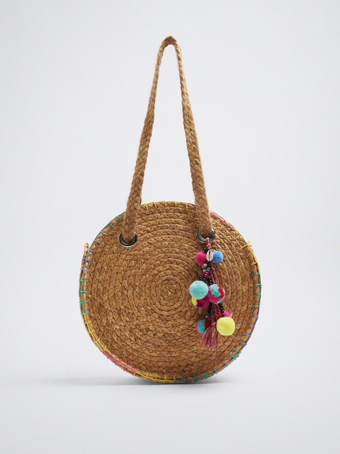 Parfois Straw With Pendant Prenosná Taška Damske Béžové | Slovensko-KFJB02916
