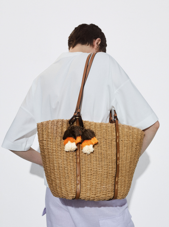 Parfois Straw With Pendant Prenosná Taška Damske Béžové | Slovensko-XQTR71280