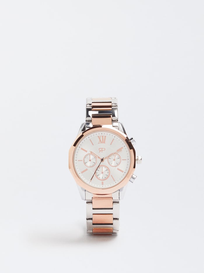 Parfois Two-Toned Steel Remienkove Hodinky Damske Ruzove Zlate | Slovensko-CZBK60152