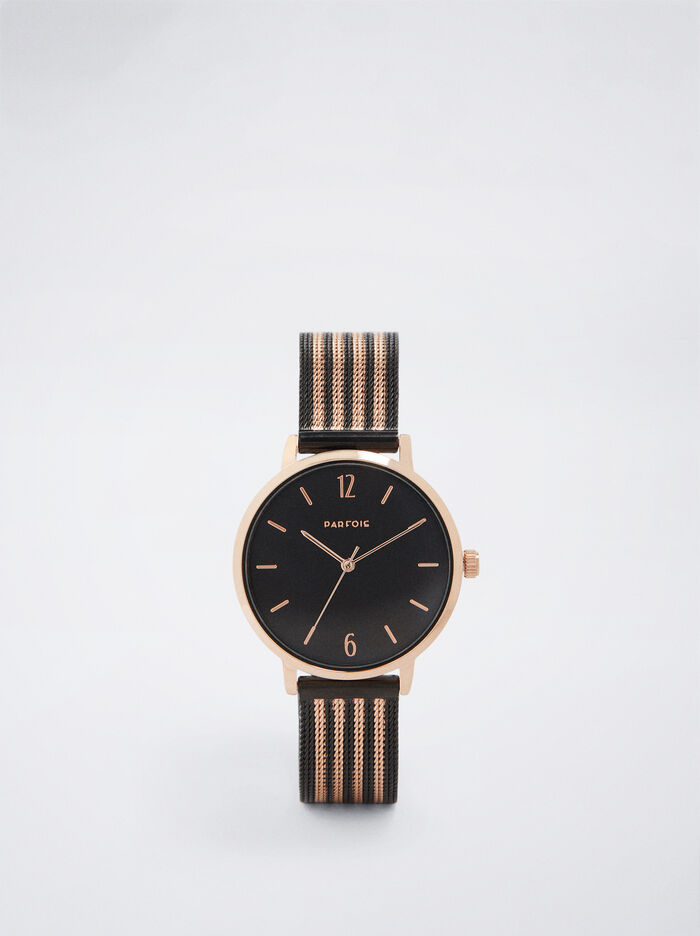 Parfois Two-Toned Steel Remienkove Hodinky Damske Čierne | Slovensko-IFQX34982