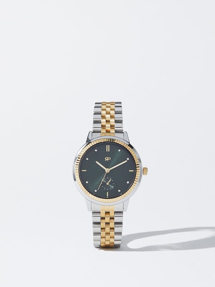 Parfois Two-Toned Steel Remienkove Hodinky Damske Zelene | Slovensko-ZLND62791